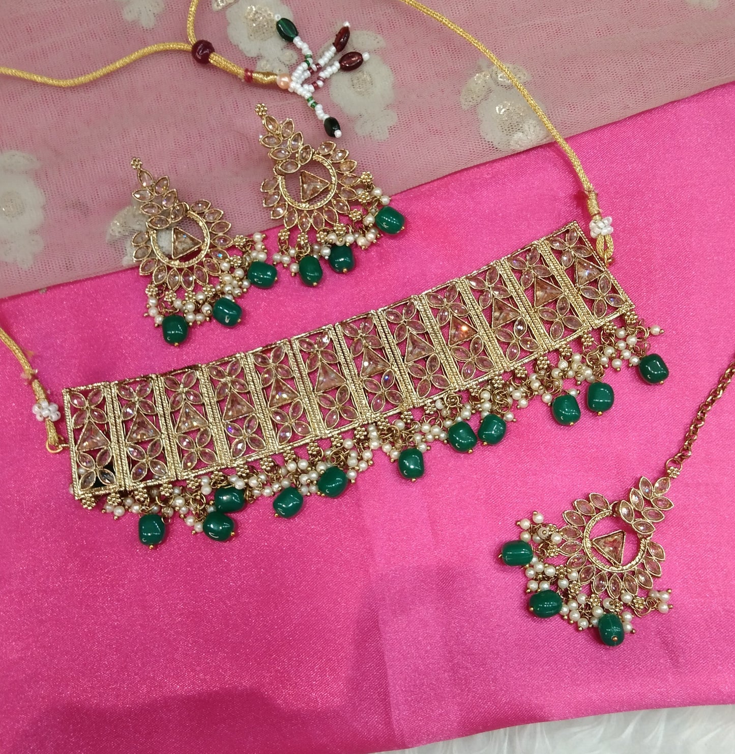 Green Choker Jewellery Armaan Set