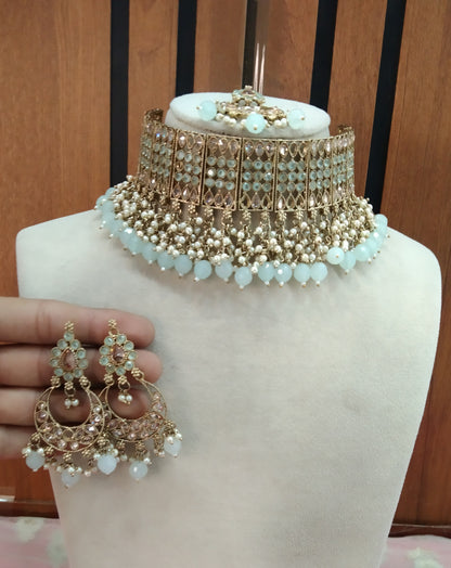 Sea Green Choker Jewellery Armaan Set