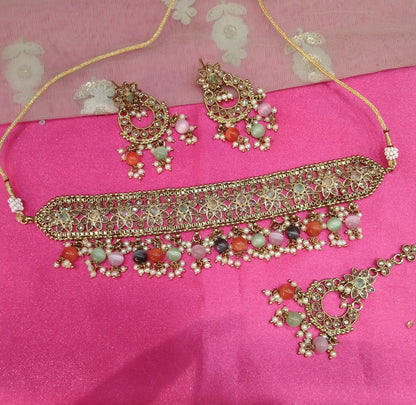 Multi Color Choker Jewellery Armaan Set