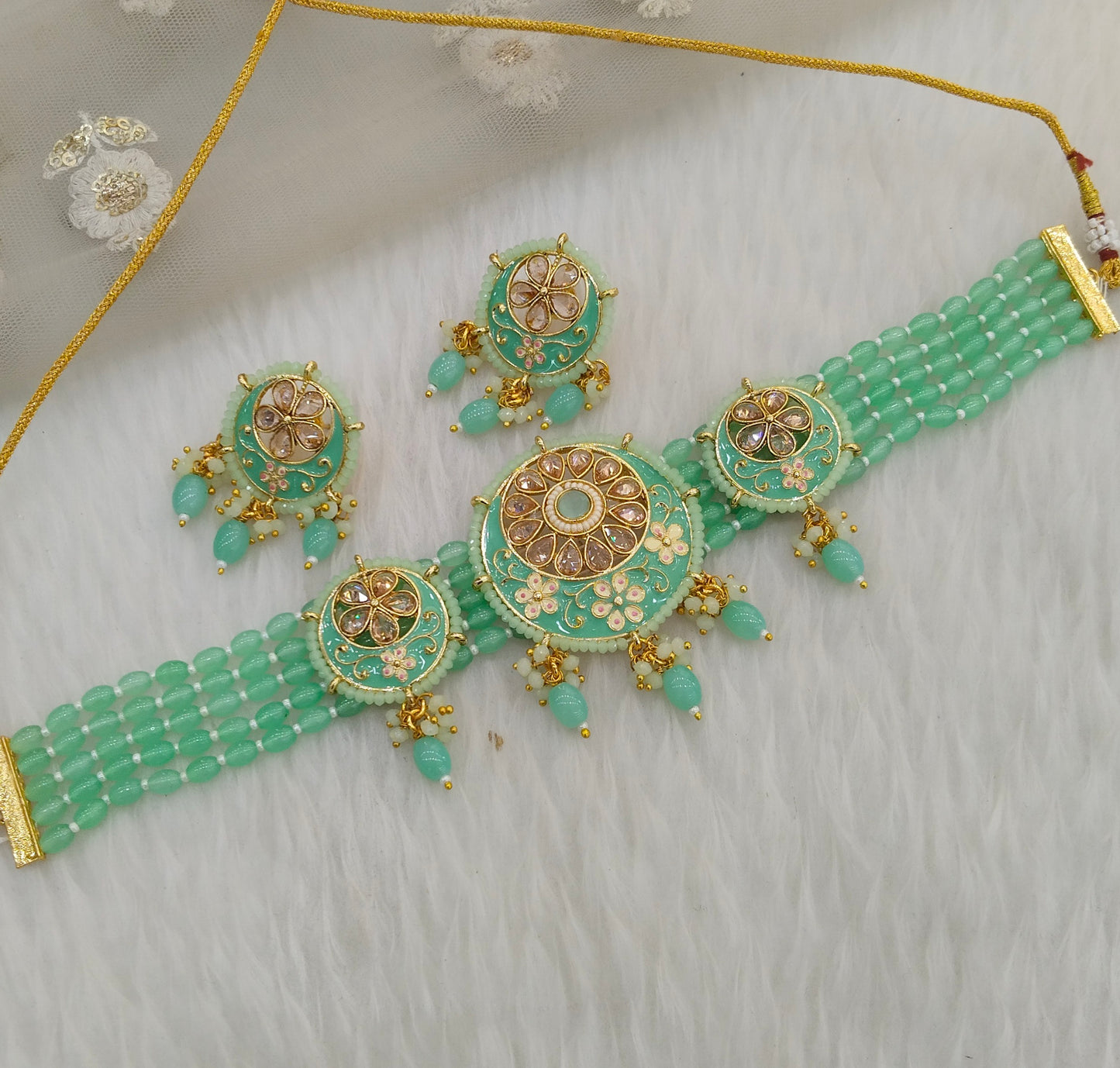 Pista Choker Jewellery tarn Set