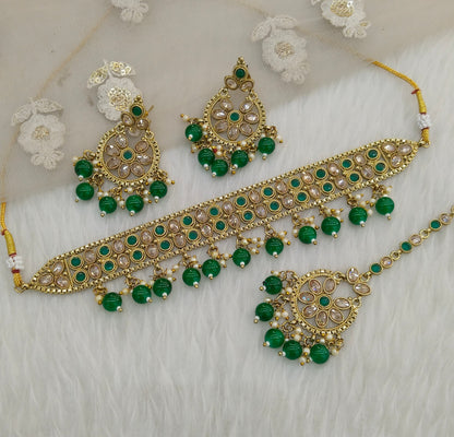 Green Choker Jewellery Timi Set