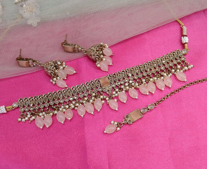 Peach Choker Jewellery Dunedin Set