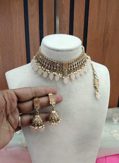 Peach Choker Jewellery Dunedin Set