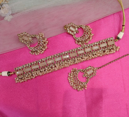 Peach Choker Jewellery Ashley Set