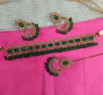 Green Choker Jewellery Ashley Set