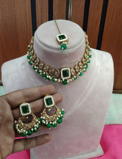 Green Choker Jewellery Trenton Set