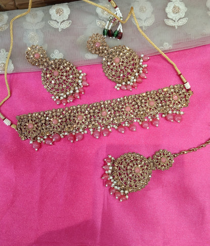 Gaajri Choker Jewellery West Orange Set