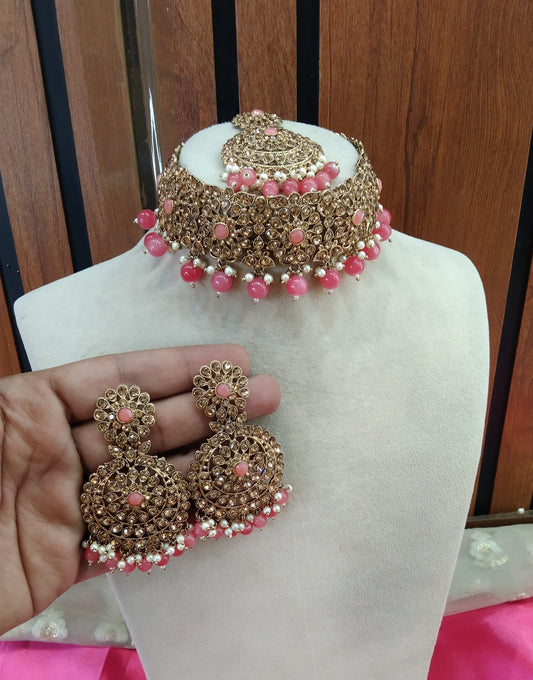 Gaajri Choker Jewellery West Orange Set