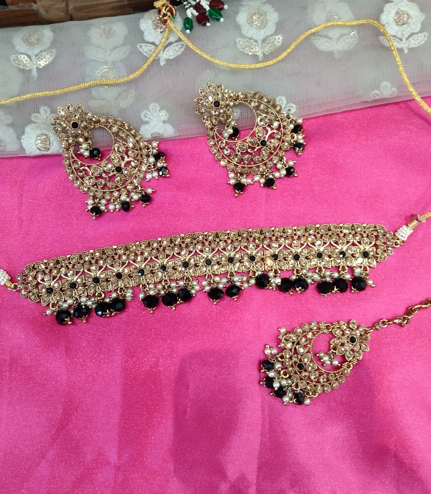 Black Choker Jewellery Vinland Set