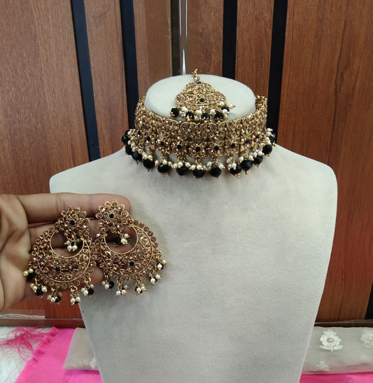 Black Choker Jewellery Vinland Set