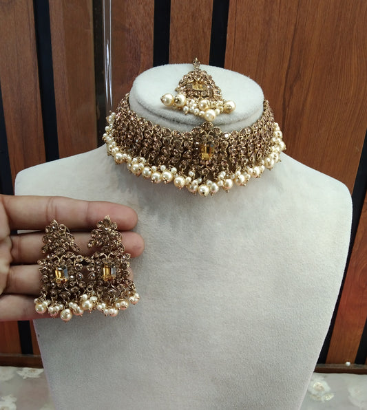 Antique Gold Choker Jewellery Adelaide Set