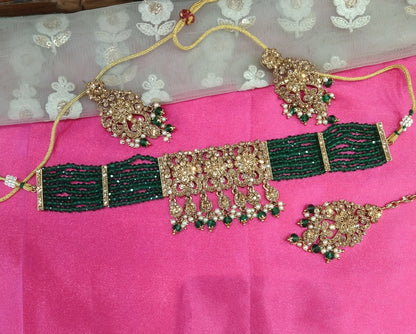 Green Choker Jewellery Vladimir Set