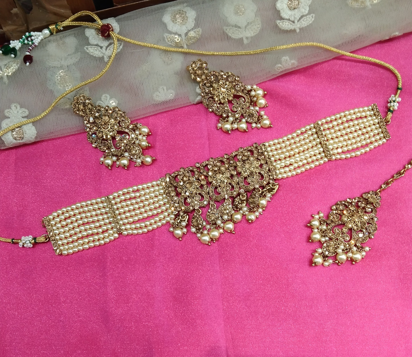 Antique Gold Choker Jewellery Vladimir Set