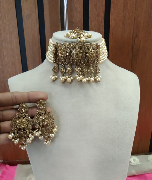 Antique Gold Choker Jewellery Vladimir Set