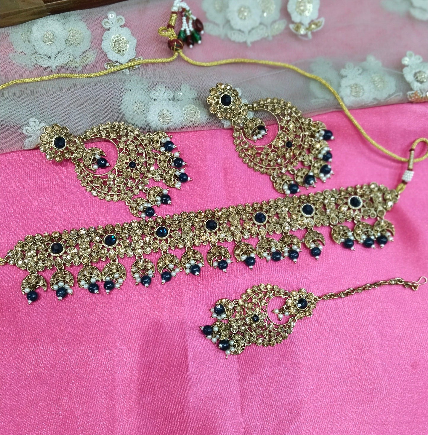 Blue Choker Jewellery Carlsbad Set