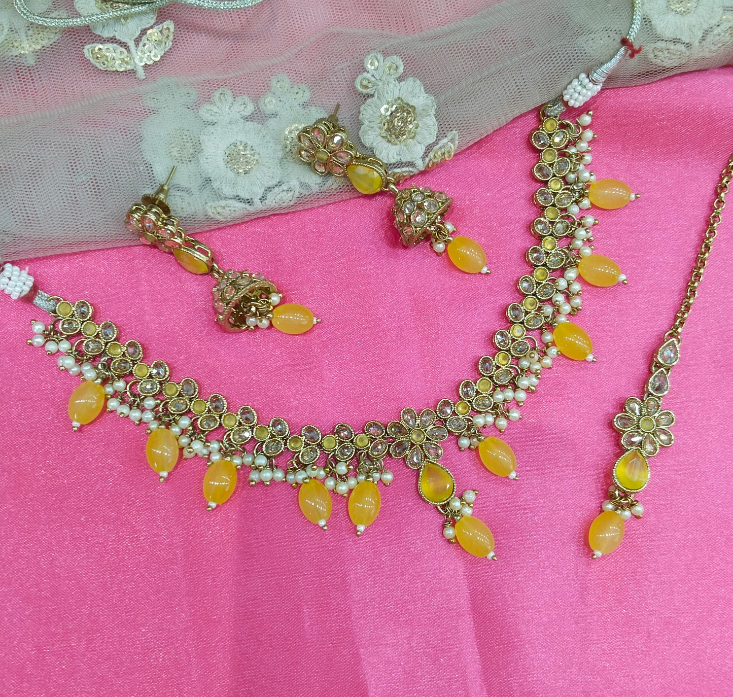 Yellow Necklace Jewellery Tauranga Set