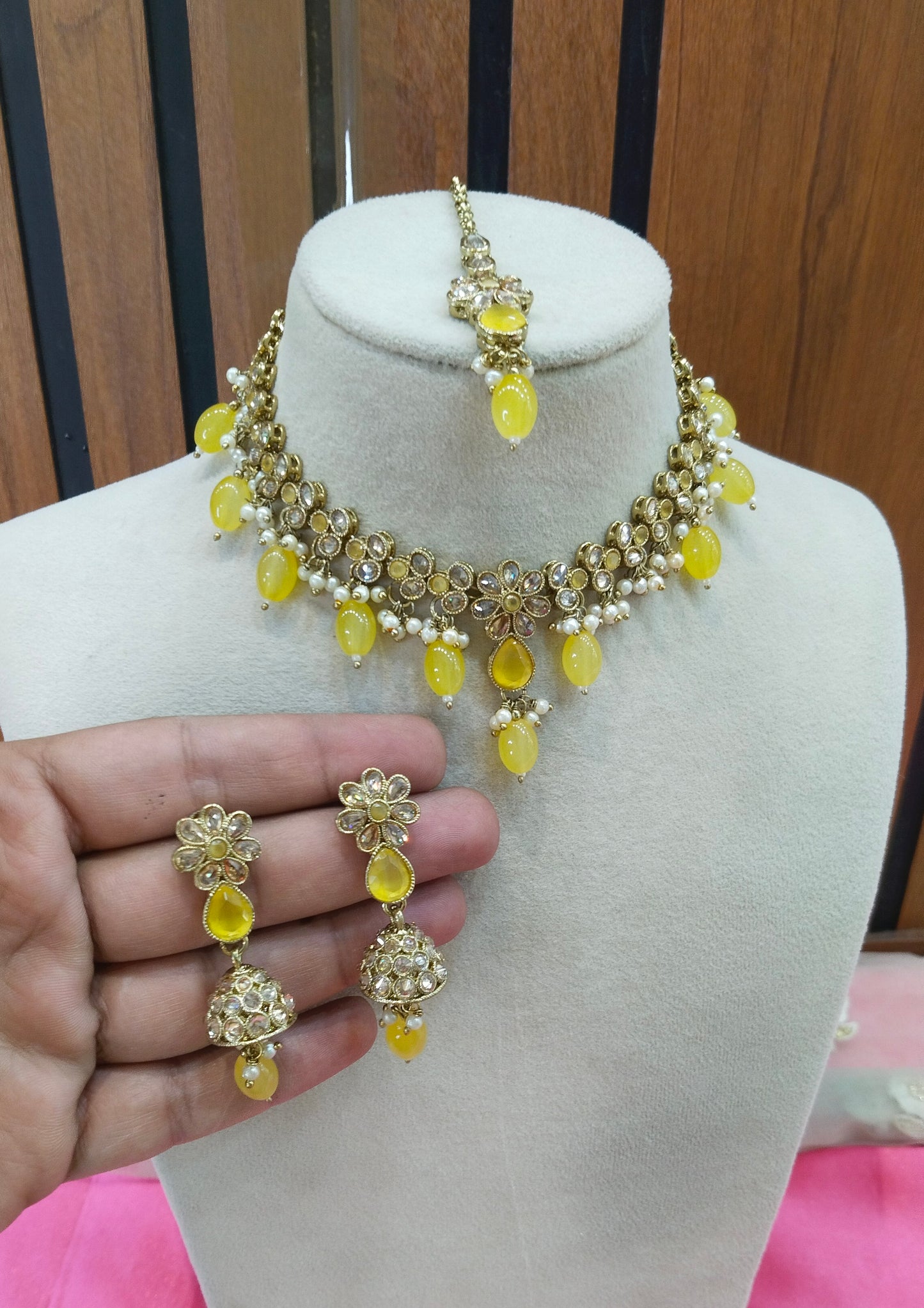 Yellow Necklace Jewellery Tauranga Set
