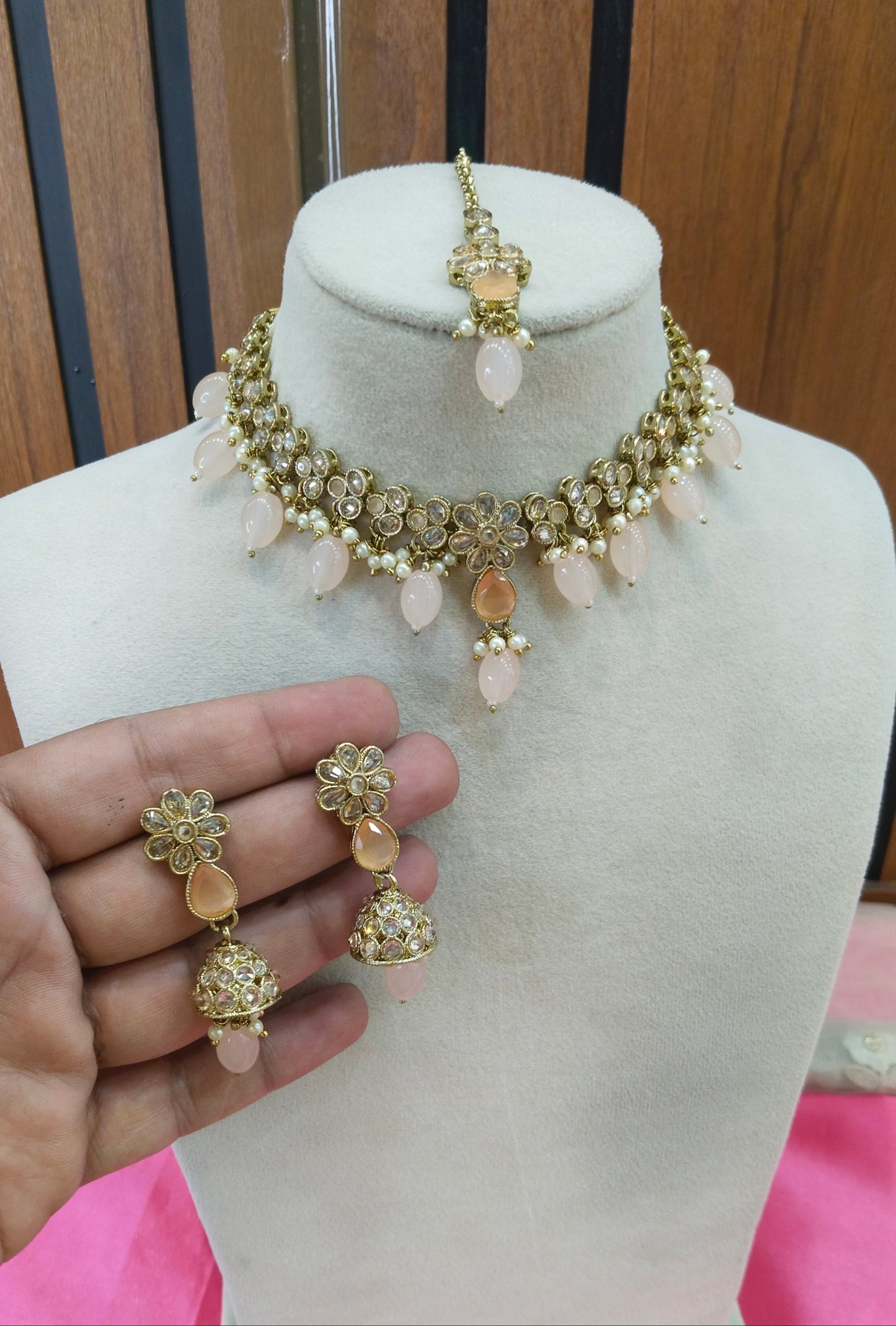 Peach Necklace Jewellery Tauranga Set