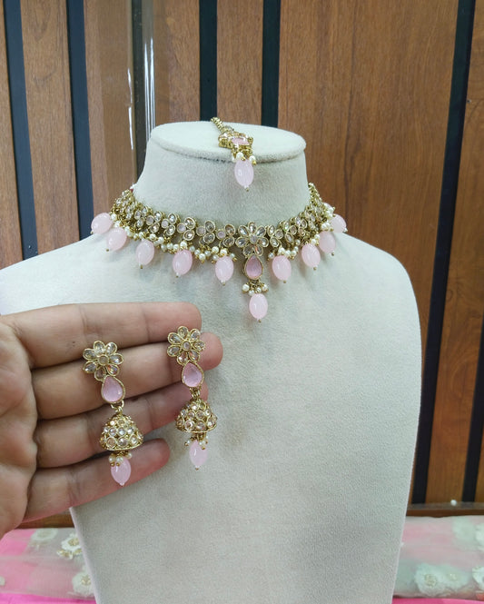 Baby Pink Necklace Jewellery Tauranga Set