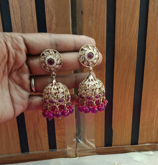 Antique Purple  Jhumka Suman Bollywood Earrings