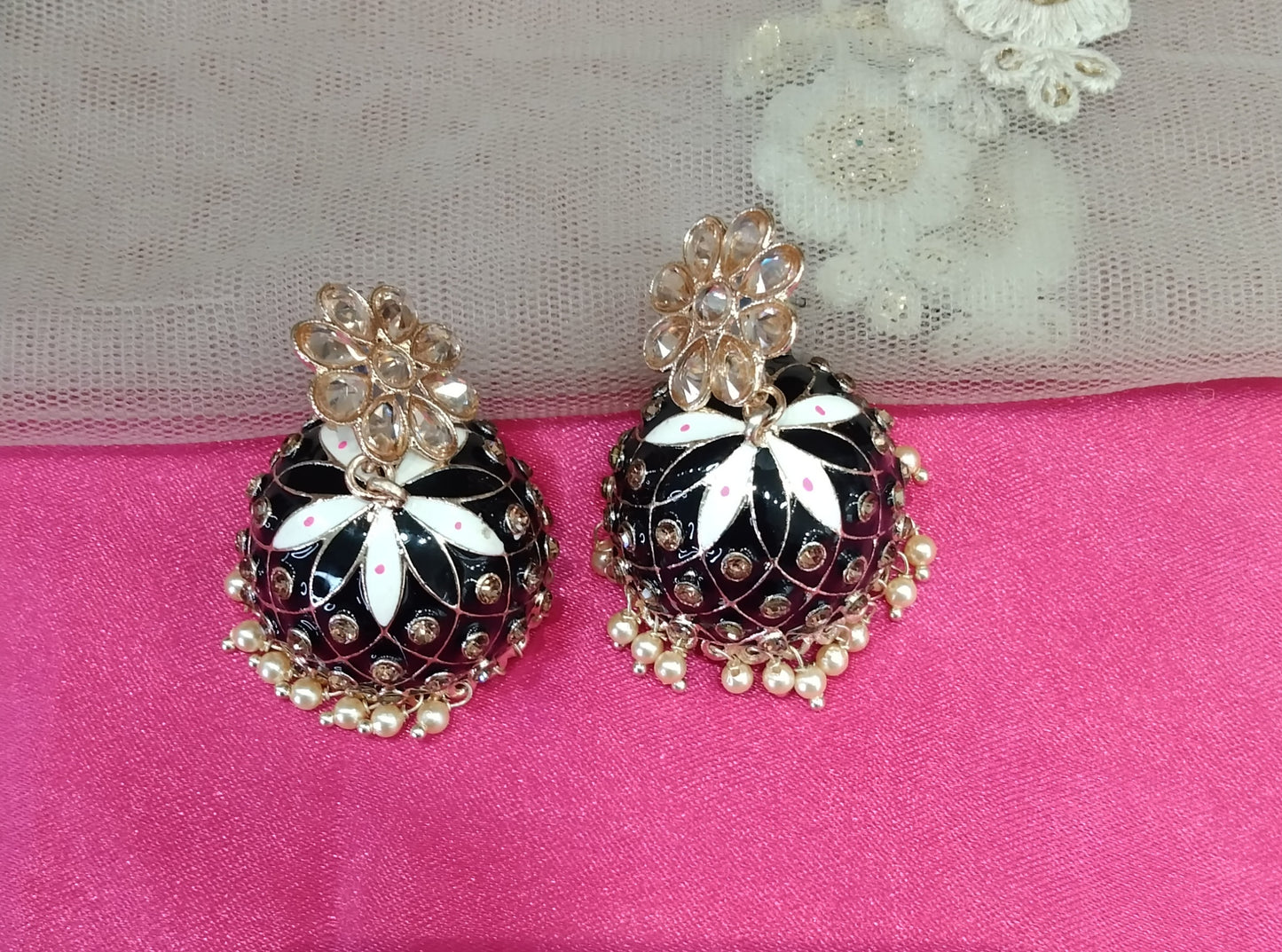 Black Jhumka Rules Bollywood Earrings