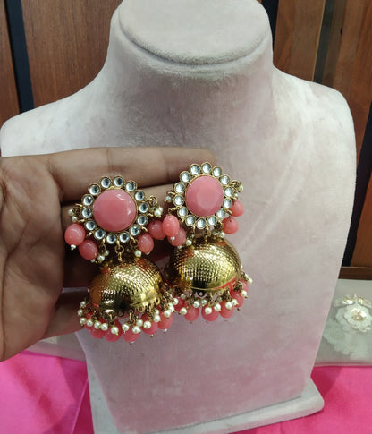 Gaajri Kundan Jhumka Tor Bollywood Earrings