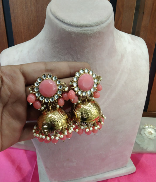 Gaajri Kundan Jhumka Tor Bollywood Earrings
