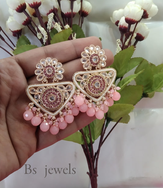 Gaajri Kundan Sher Bollywood Earrings