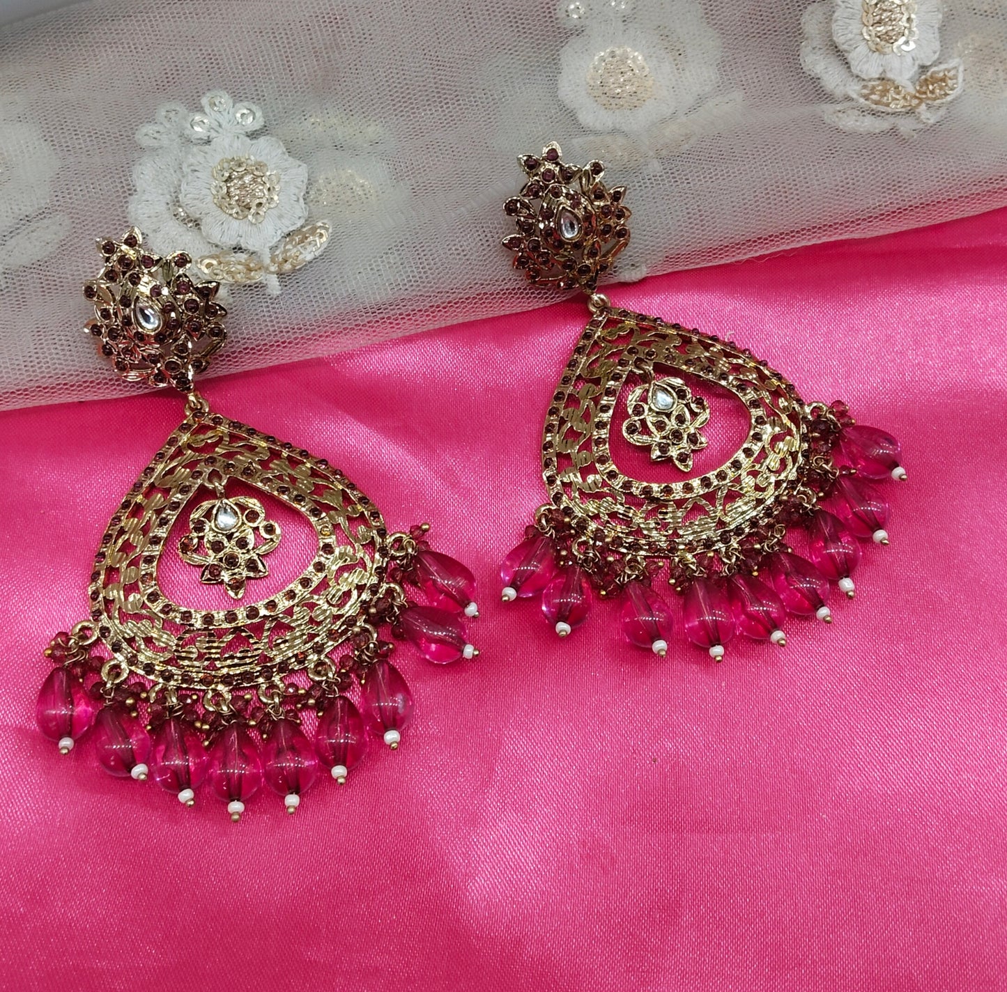 Purple Jadau Aarohi Bollywood Earrings