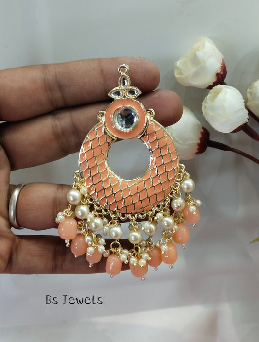 Gaajri Enamel Kudi Bollywood Earrings