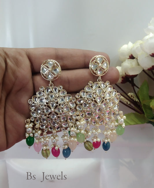 Multi Colour Topics Bollywood Earrings