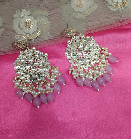 Lavender Topics Bollywood Earrings
