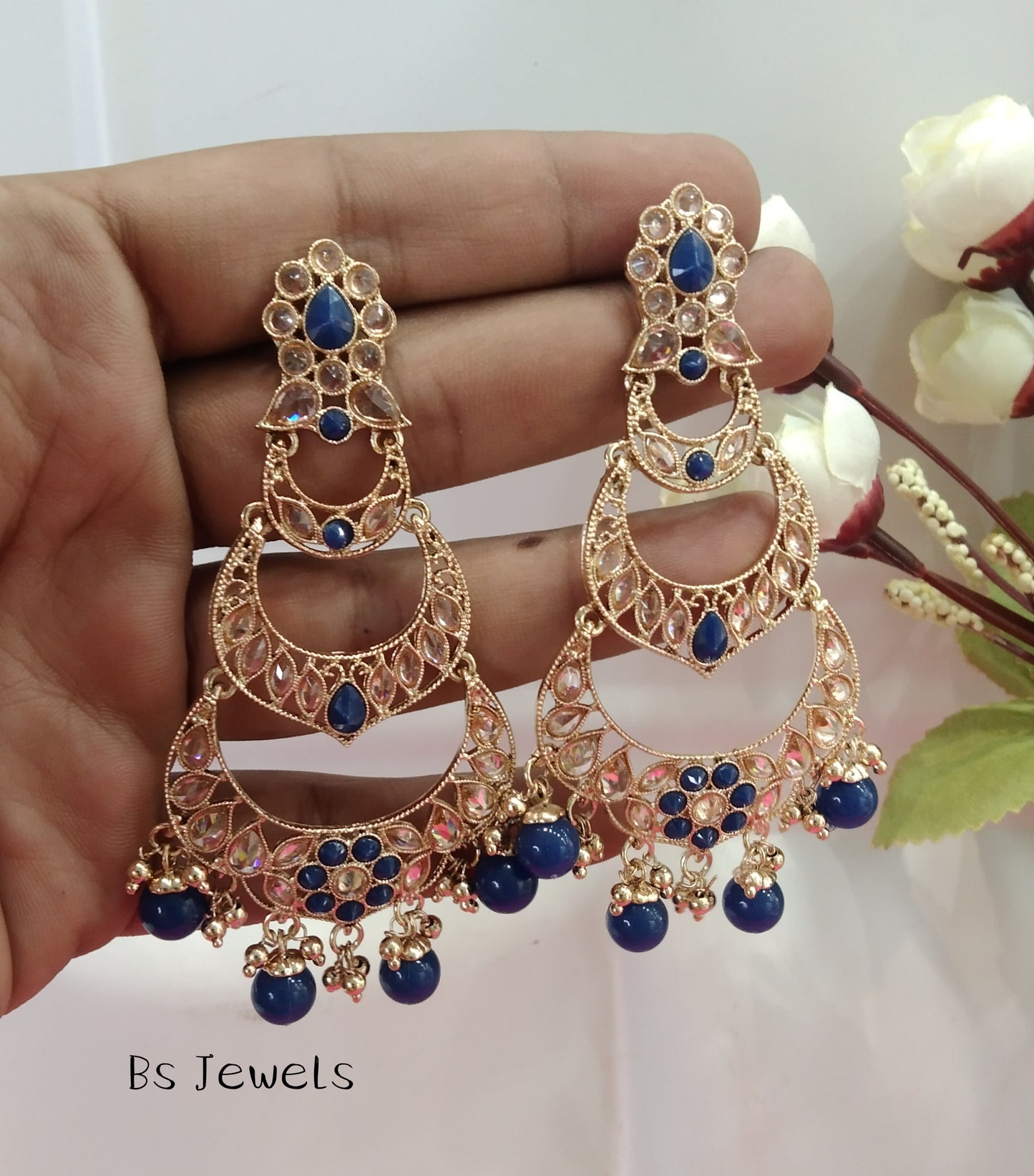 Blue Moon Bollywood Earrings