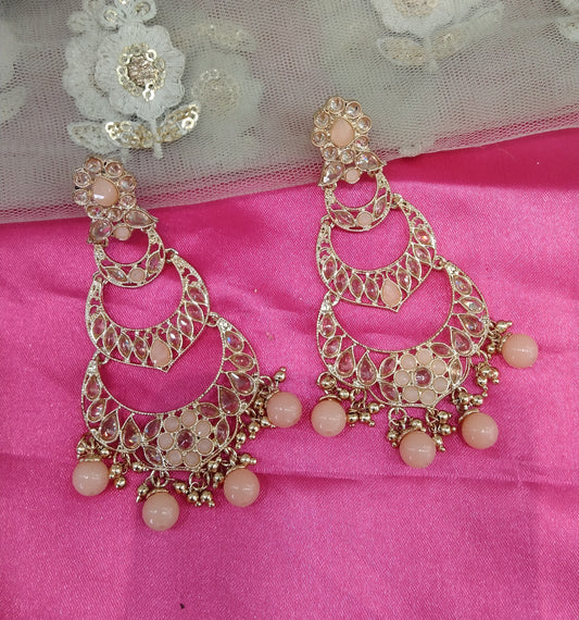 Peach Moon Bollywood Earrings