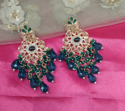 Rama Green Laila Bollywood Earrings