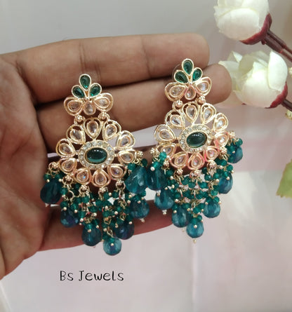 Rama Green Laila Bollywood Earrings