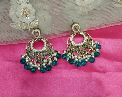 Rama Green Switi Bollywood Earrings