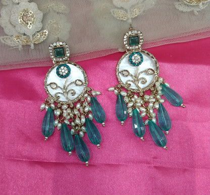 Rama Green  Hira Bollywood Earrings
