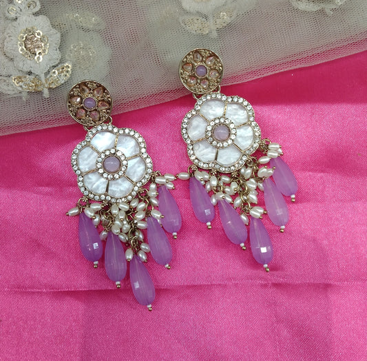 Lavender Sital Bollywood Earrings