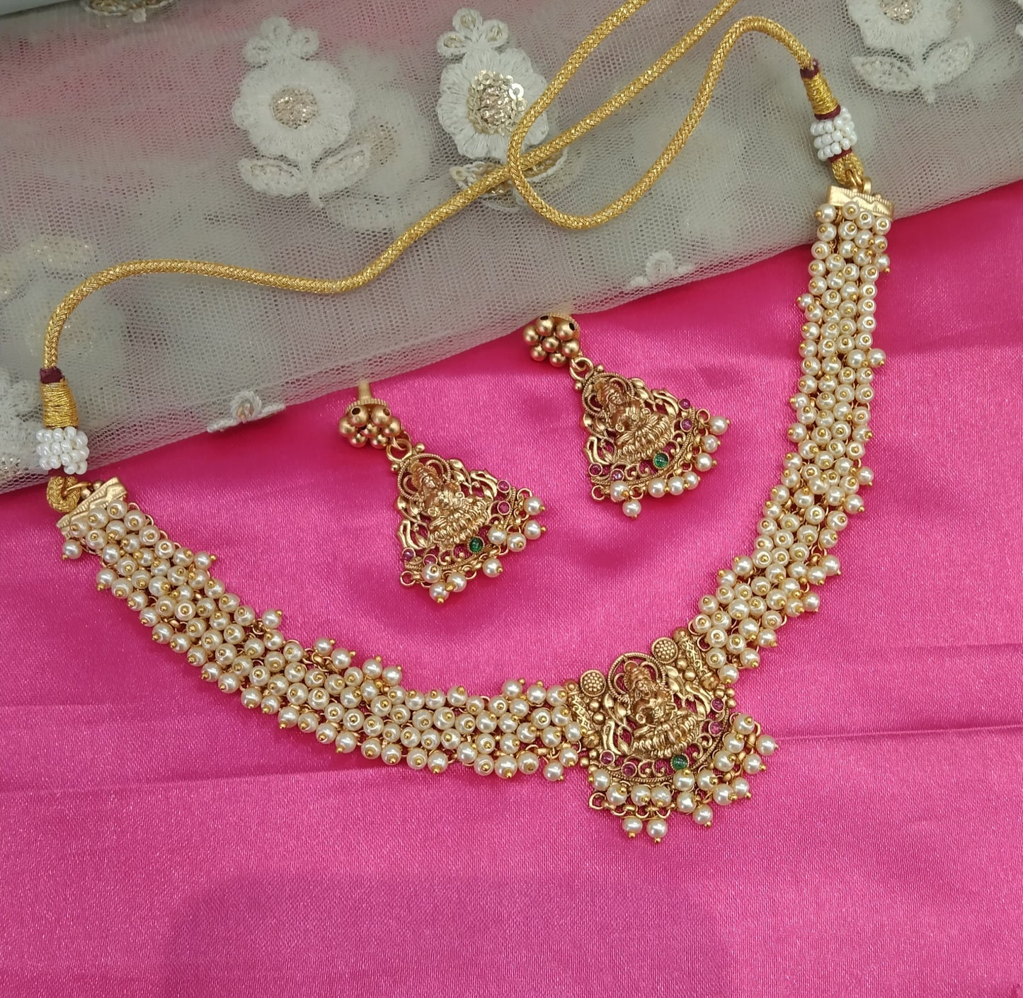Gold Polki Necklace Jewelry Tanvi Set