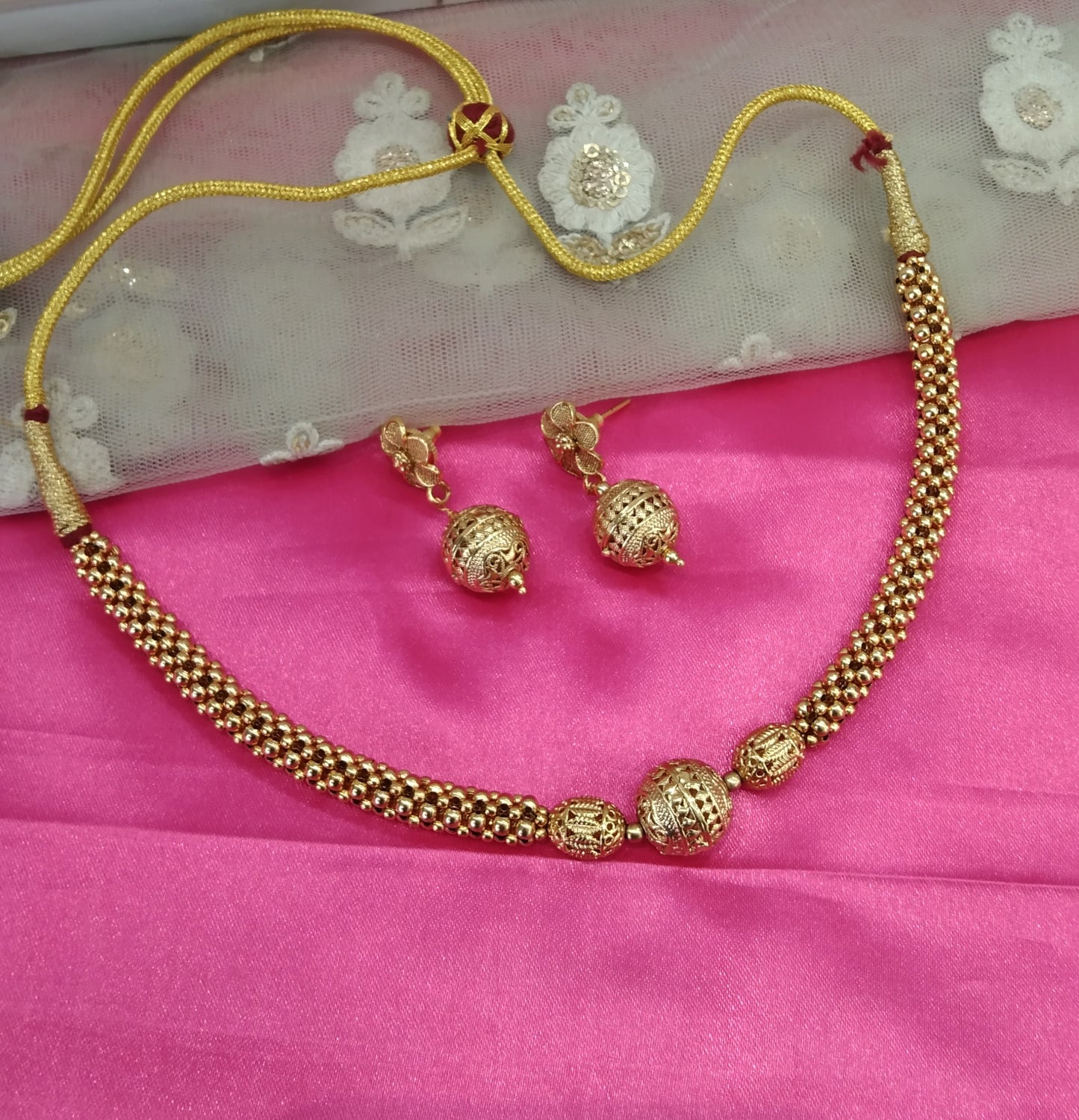 Gold Polki Necklace Jewelry Tanvi Set
