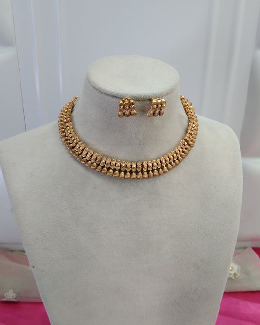 Gold Polki Necklace Jewelry Tanvi Set