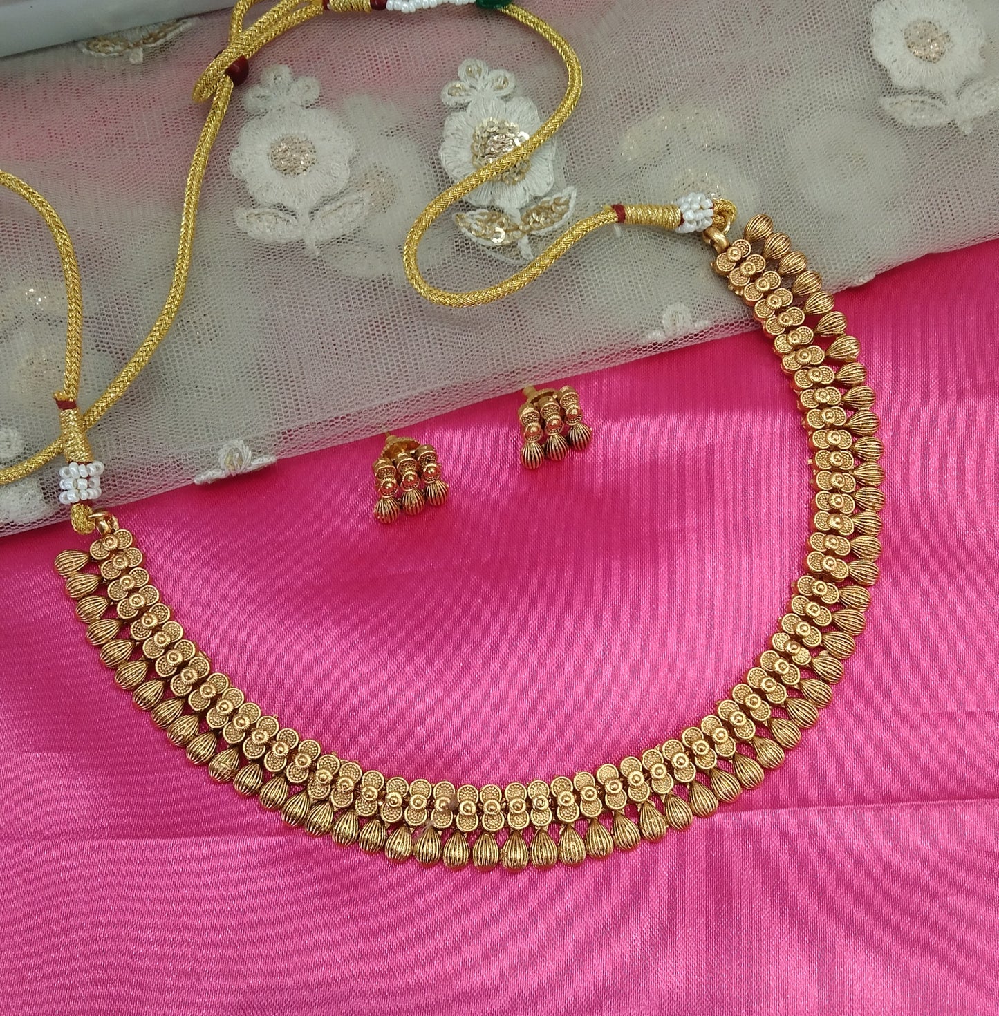 Gold Polki Necklace Jewelry Tanvi Set