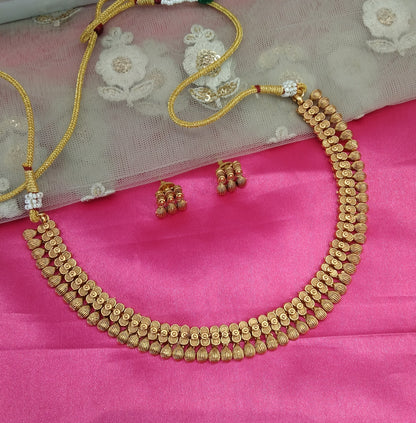 Gold Polki Necklace Jewelry Tanvi Set