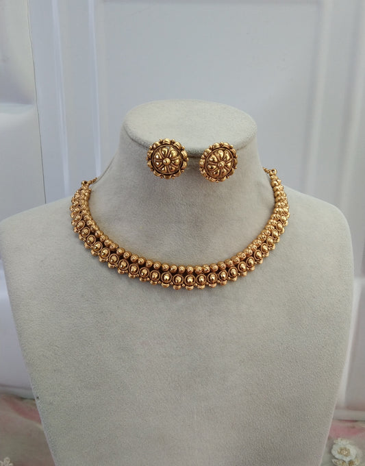Gold Polki Necklace Jewelry Tanvi Set