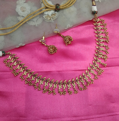 Gold Ruby Polki Jhumki Necklace Jewelry Global Set