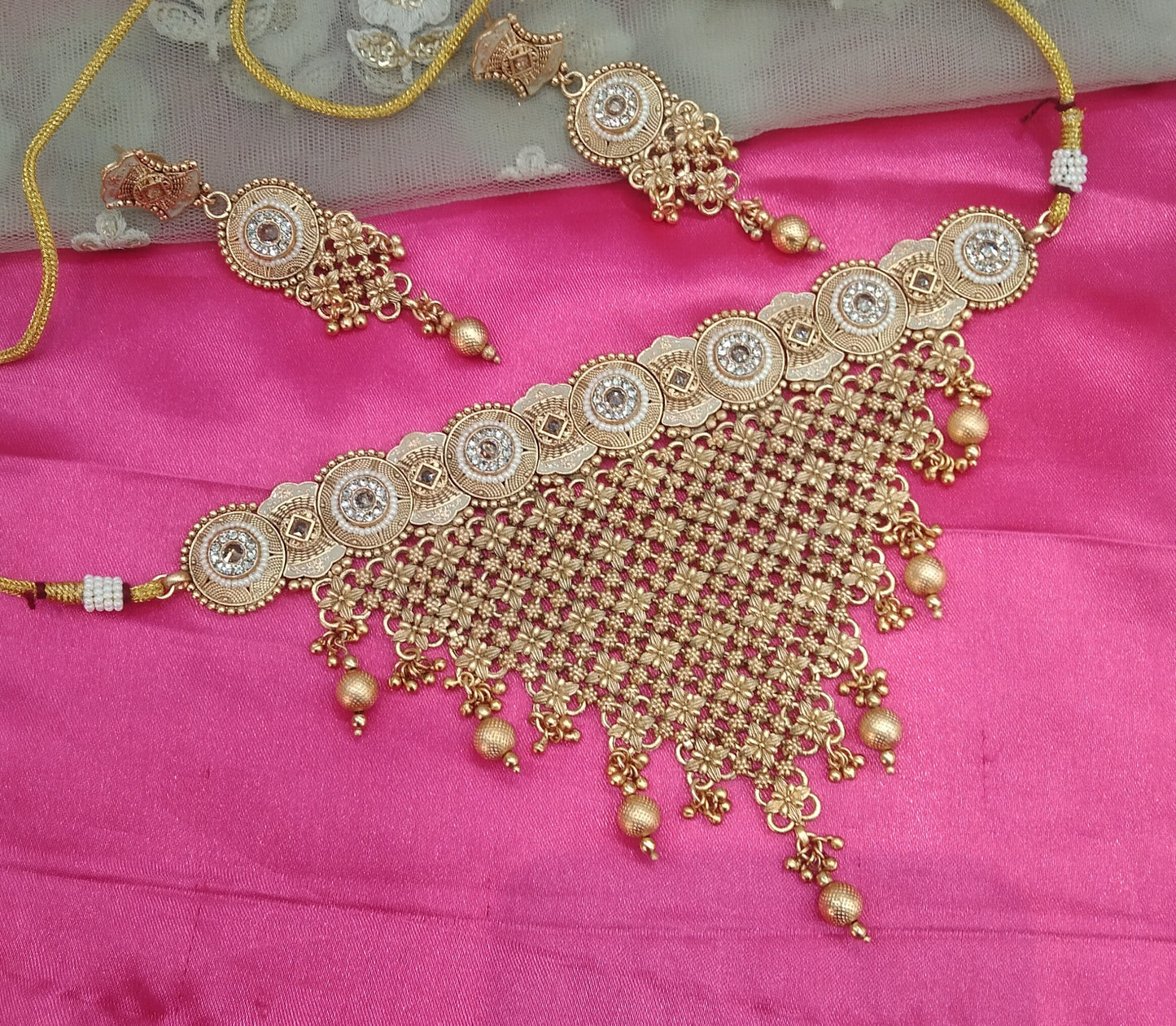 Gold  Polki  Choker Jewellery Harlow Set