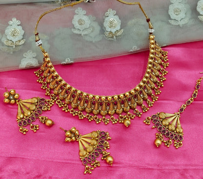 Gold Ruby Polki  Choker Jewellery Right Set
