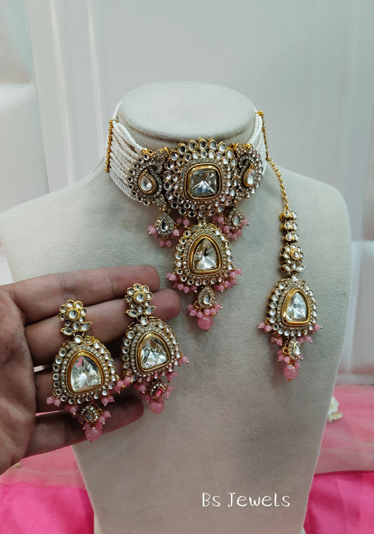 Gajjri Kundan Choker Jewellery Meet Set