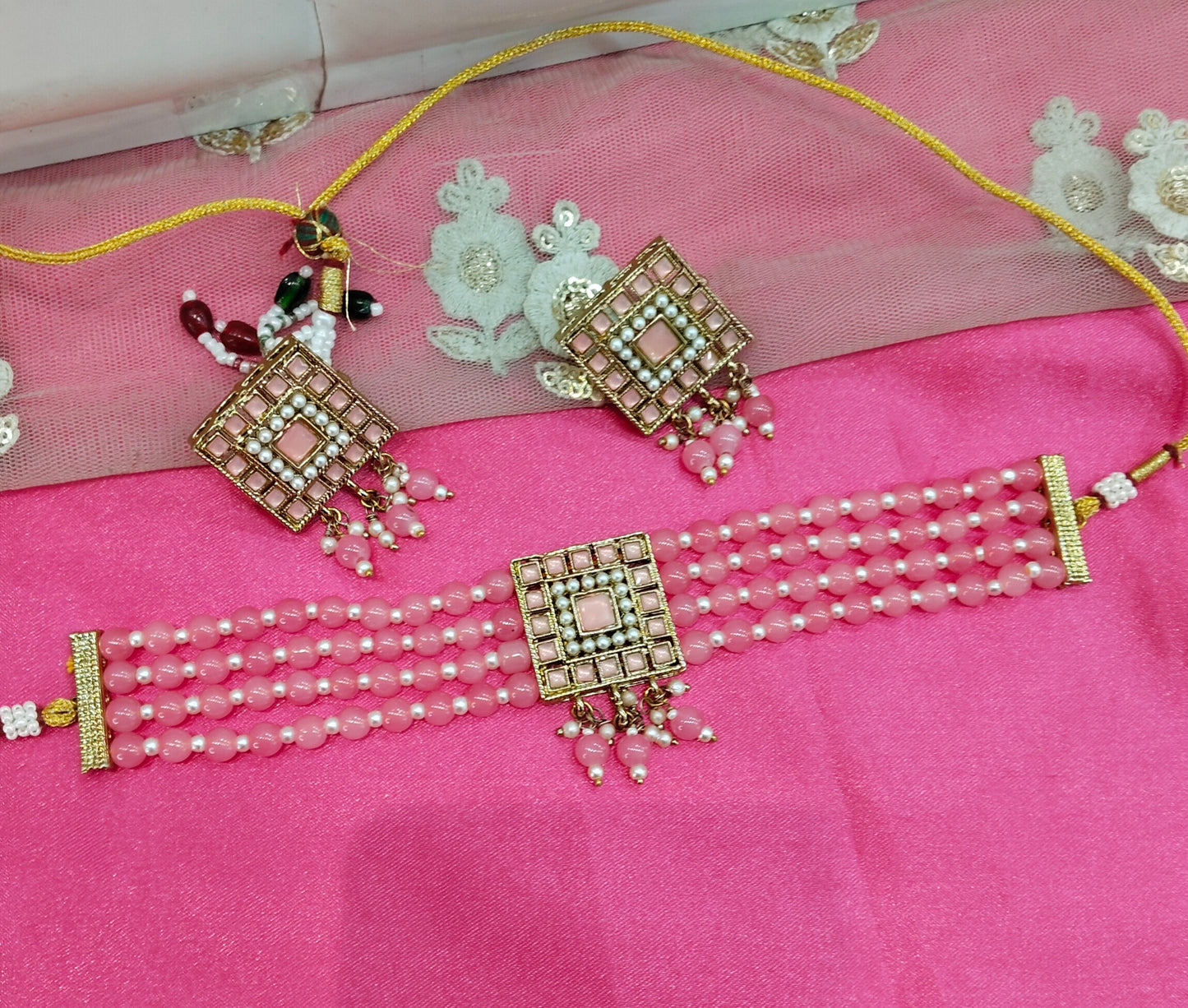 Gajjri Kundan Choker Jewellery Shingar Set